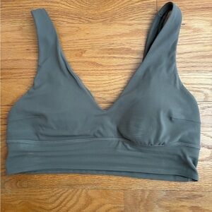 Lululemon olive green v-neck bra 10